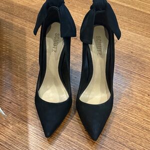 SCHUTZ Black Bow Detail Heels